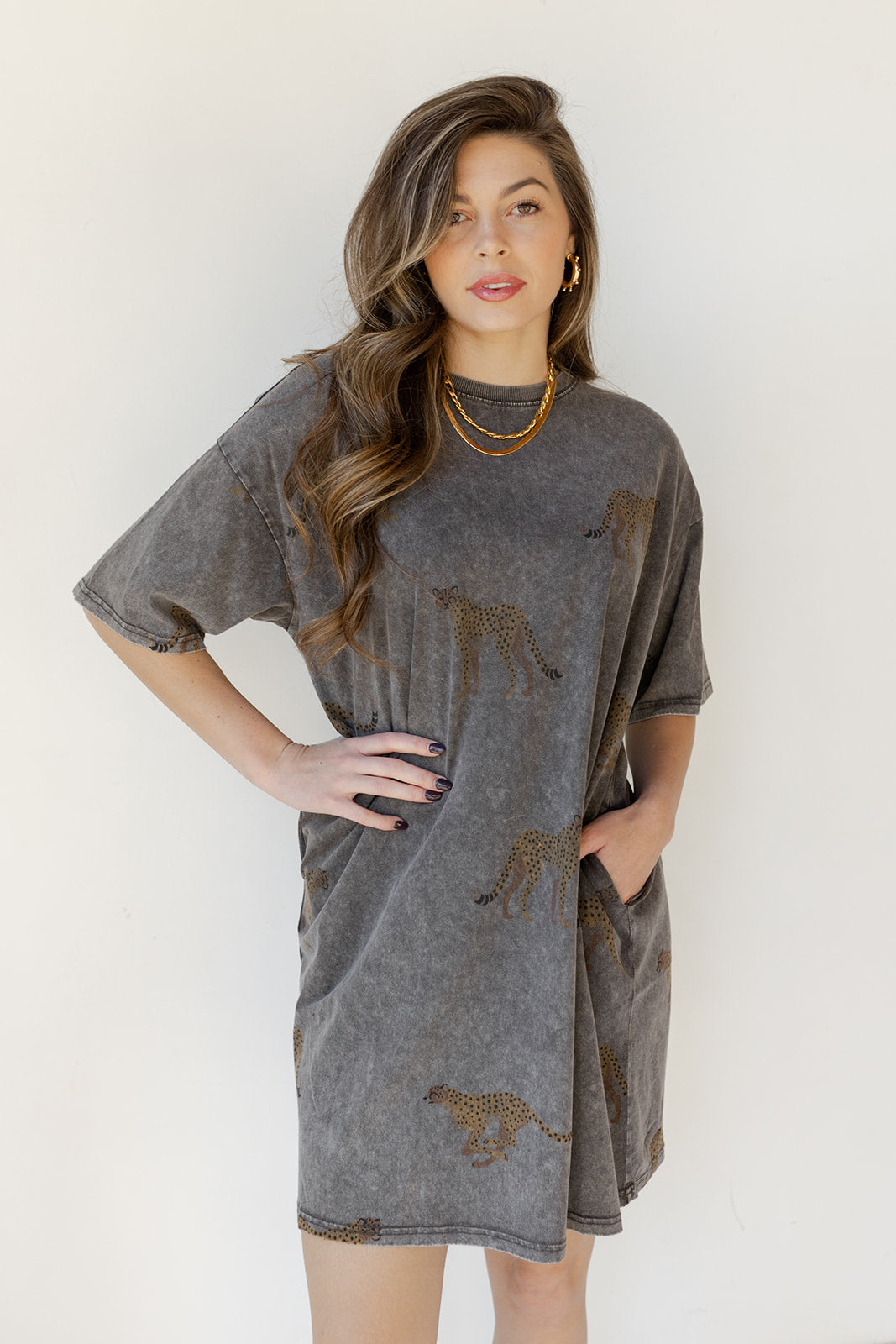 cheetah t-shirt dress cheetah t-shirt dress