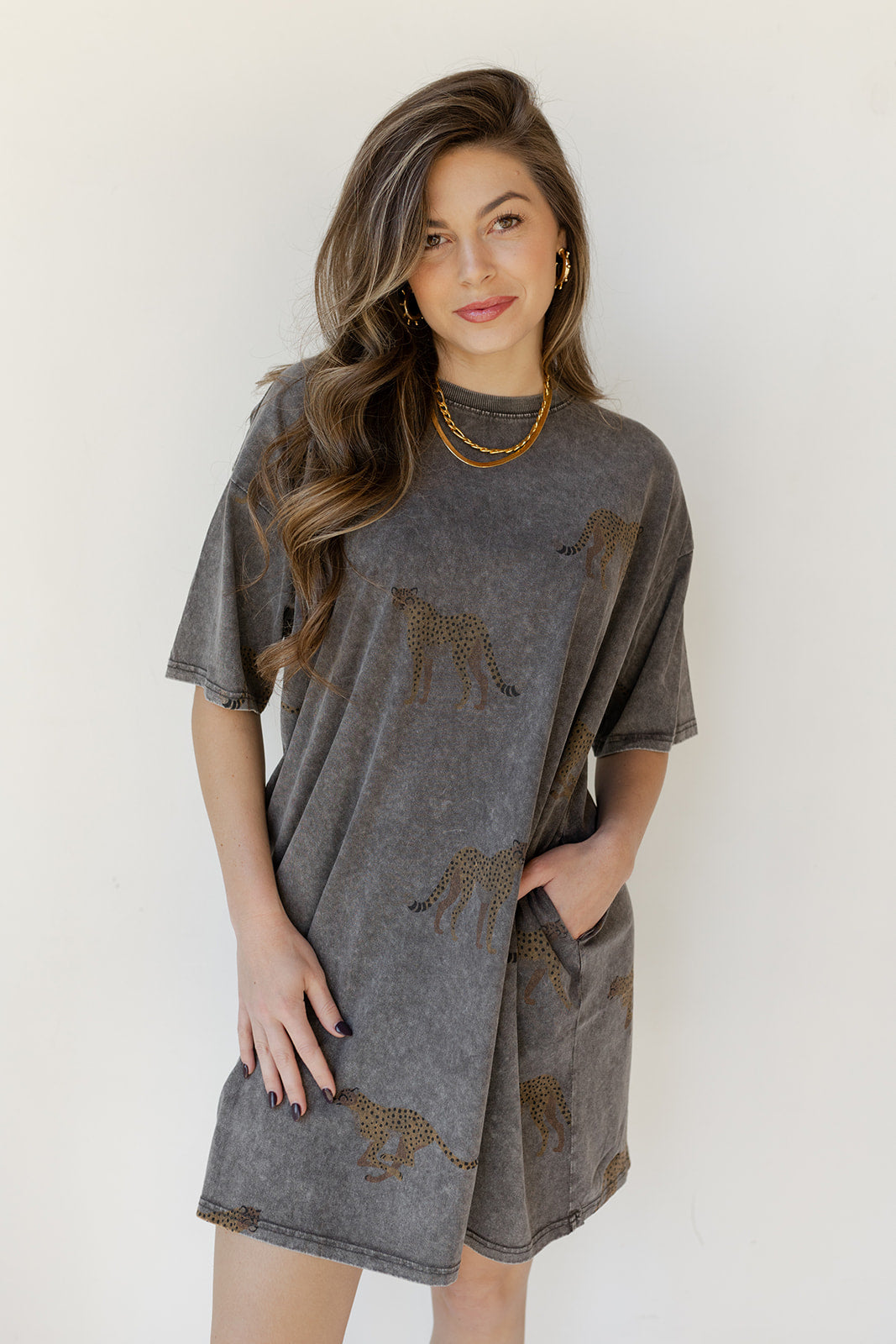cheetah t-shirt dress cheetah t-shirt dress