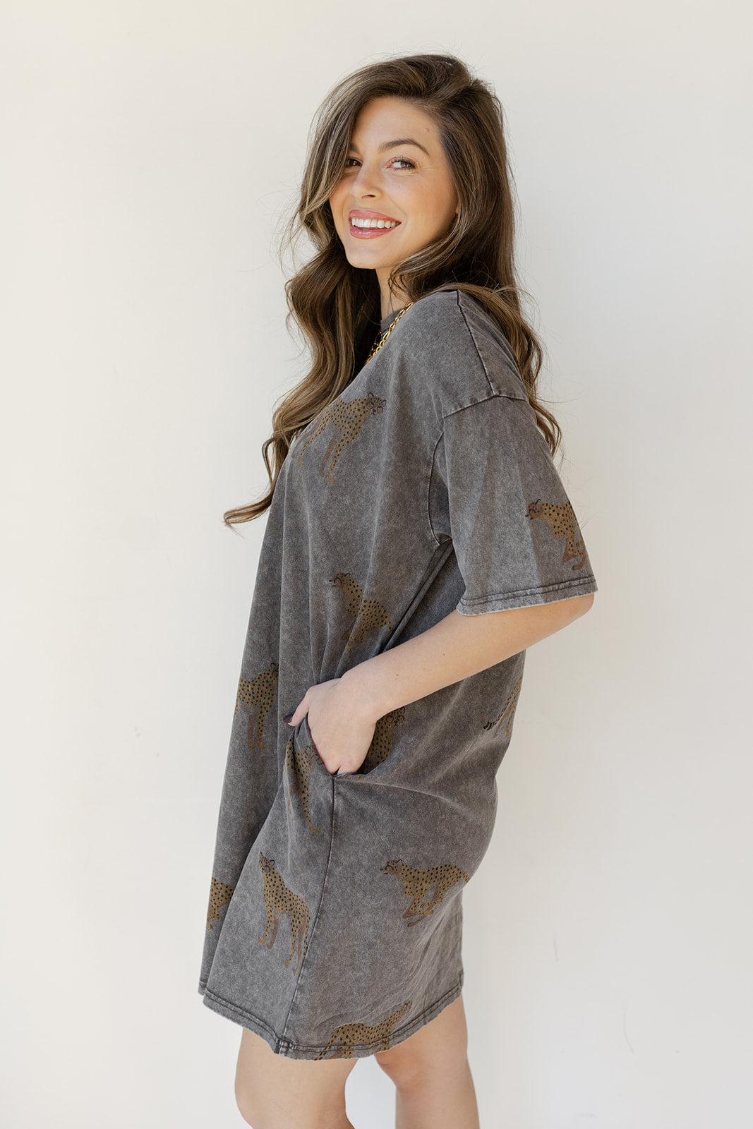 cheetah t-shirt dress cheetah t-shirt dress
