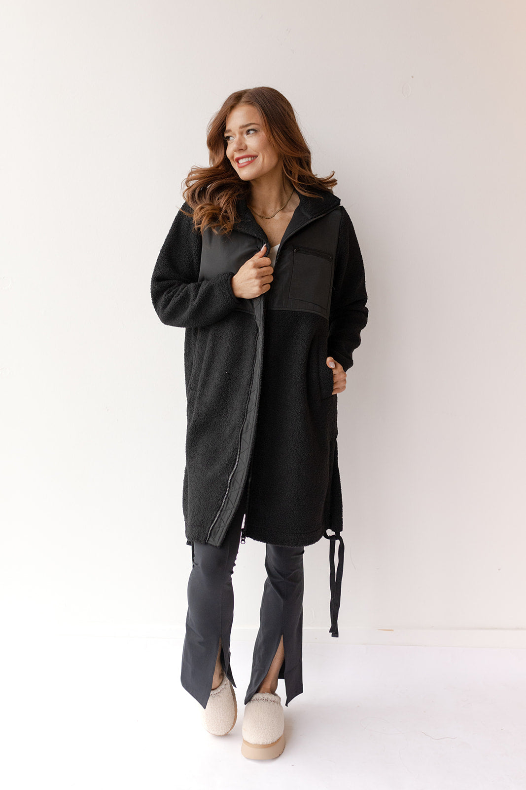 longline sherpa jacket longline sherpa jacket
