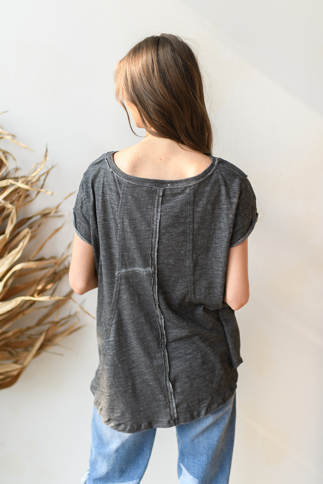a-line washed knit top a-line washed knit top