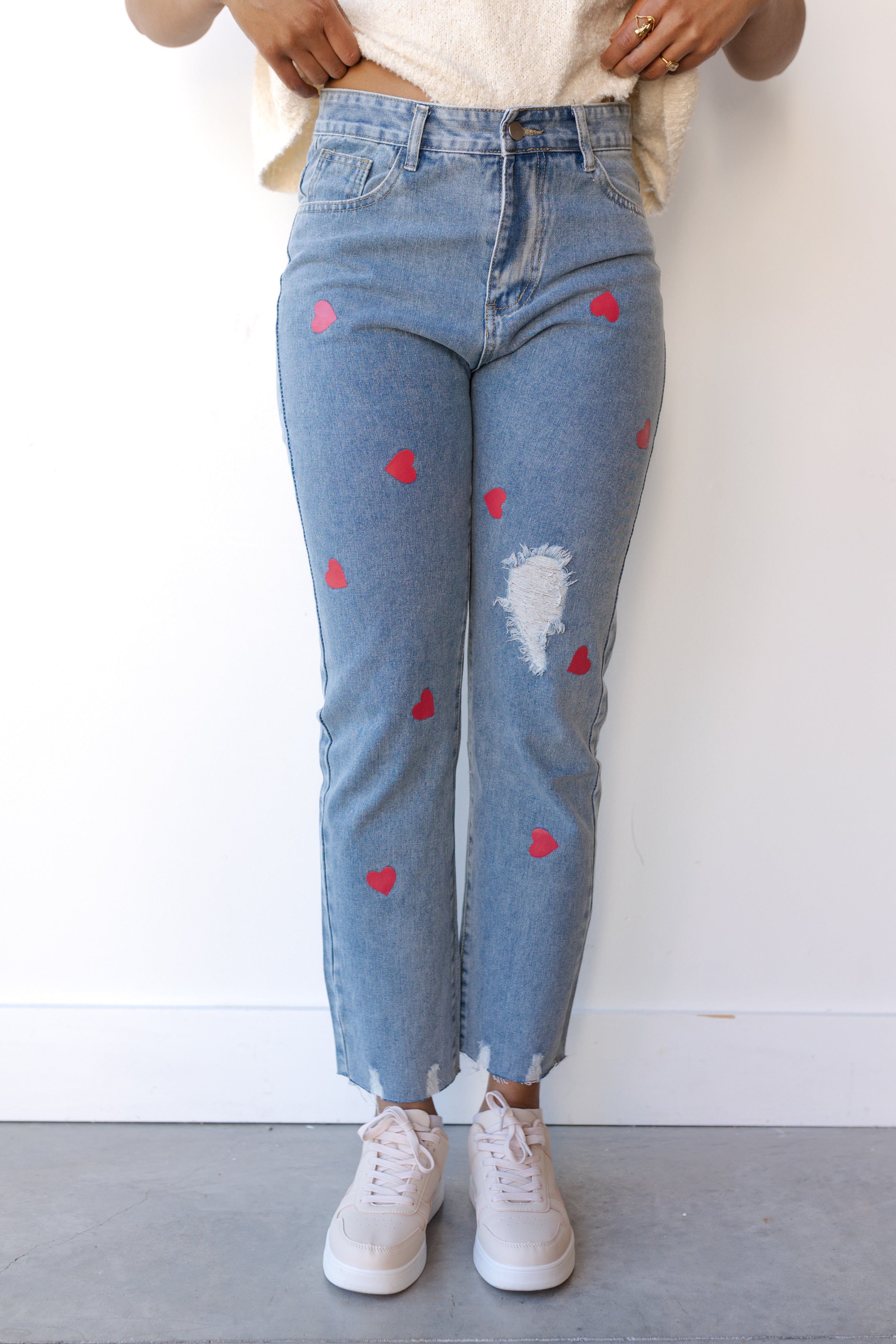 heart print jeans heart print jeans