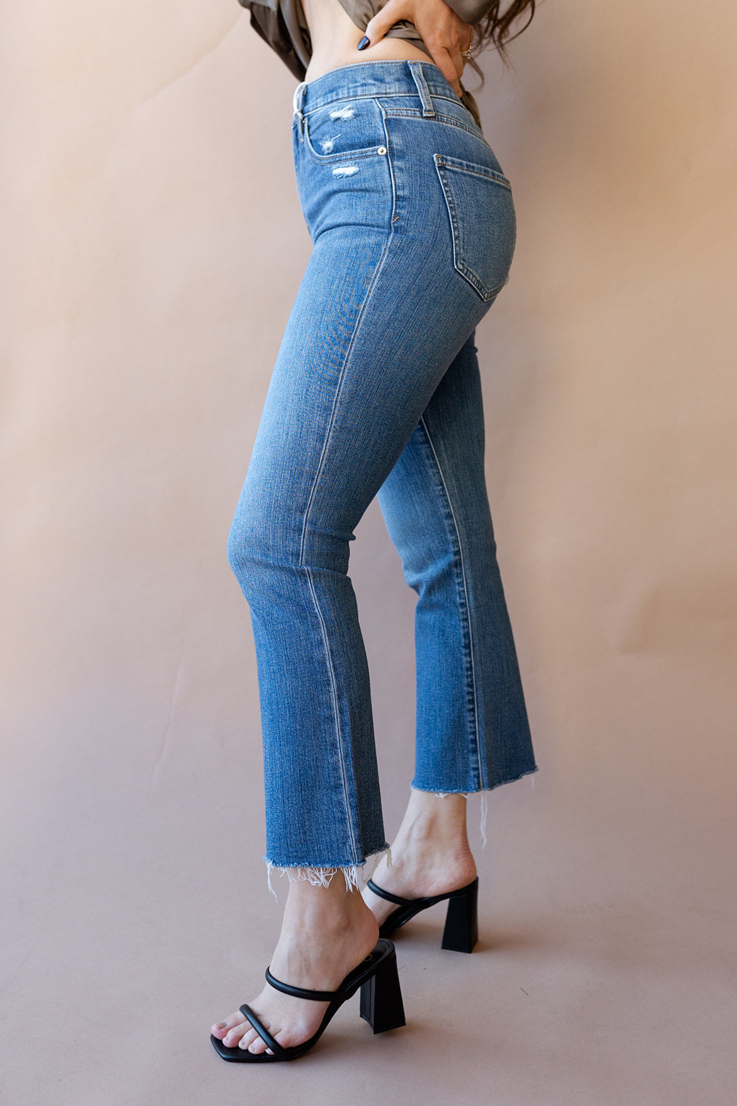 shy girl high rise crop flare shy girl high rise crop flare
