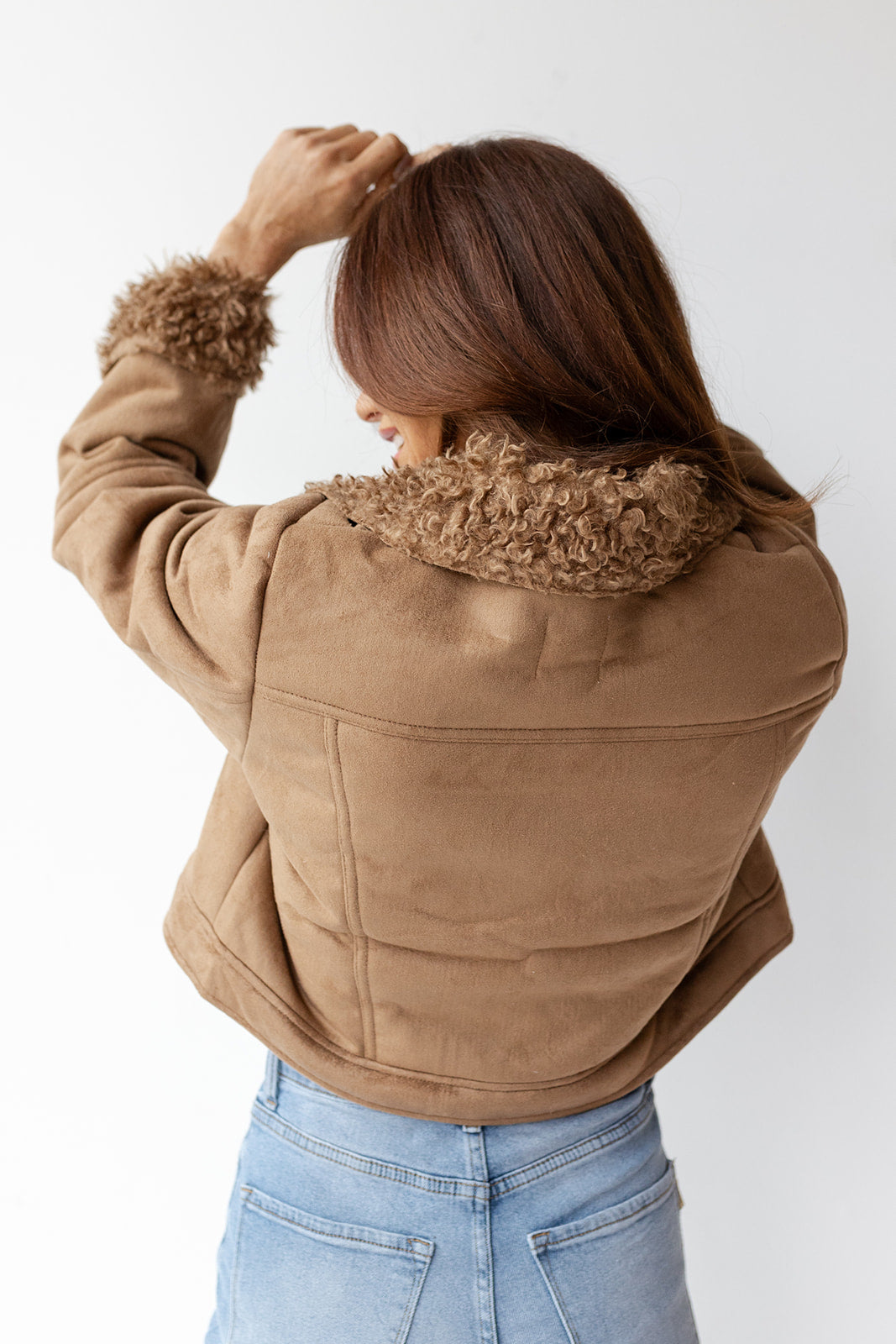 gwen fur lined crop jacket gwen fur lined crop jacket