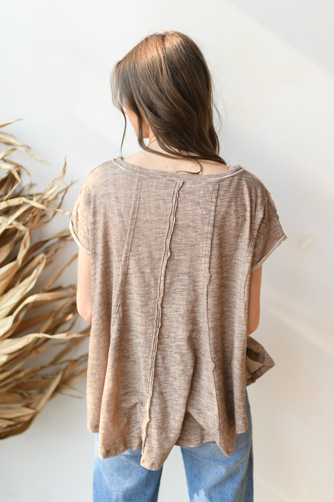 a-line washed knit top a-line washed knit top