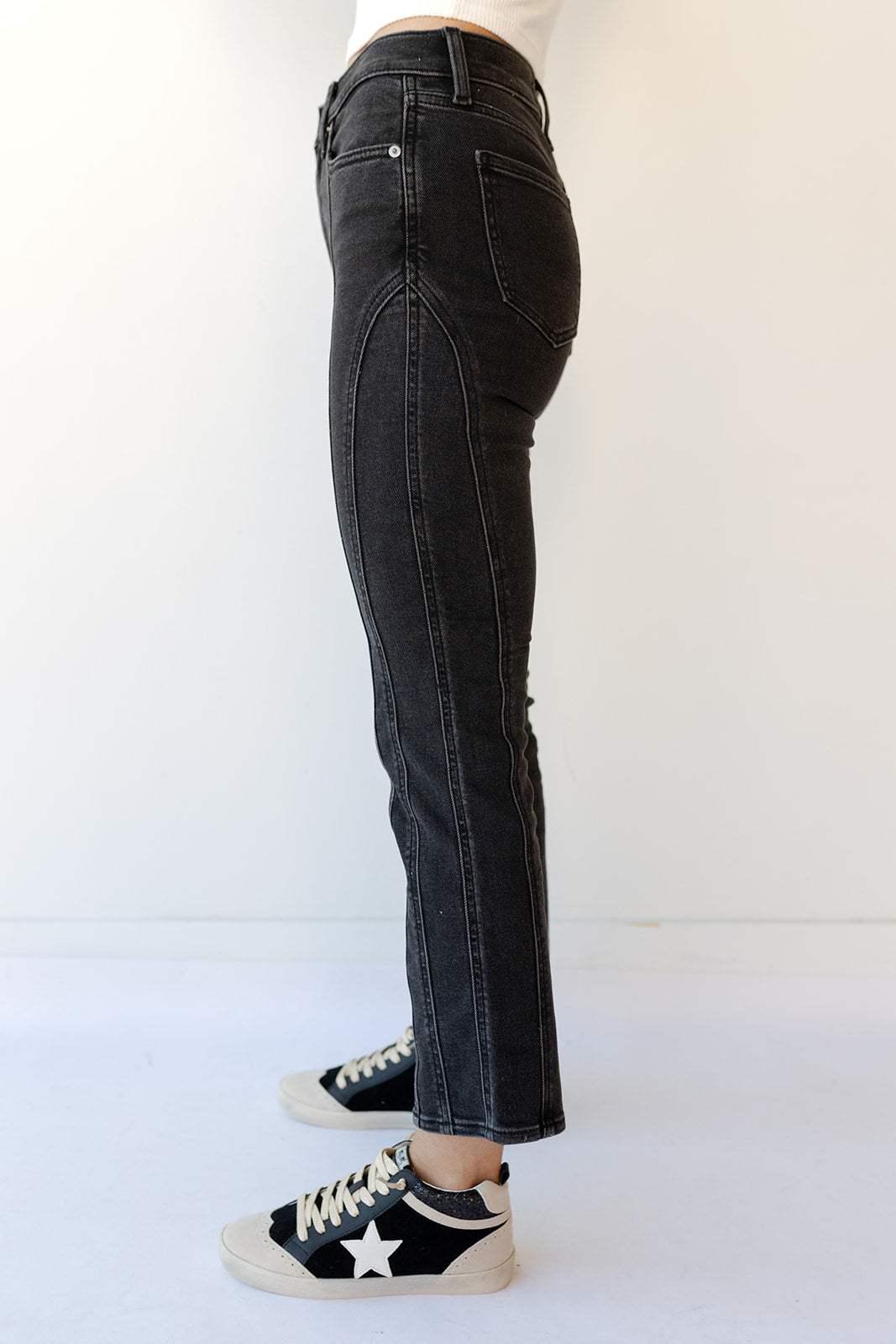 shy girl high rise crop flare jeans shy girl high rise crop flare jeans