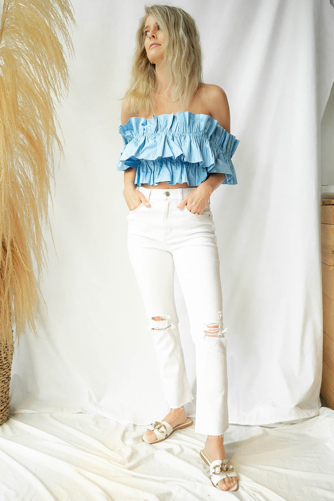 shy girl crop flare jean shy girl crop flare jean