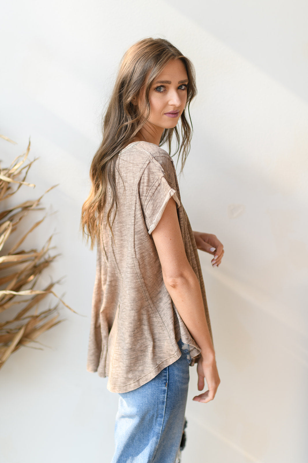 a-line washed knit top a-line washed knit top