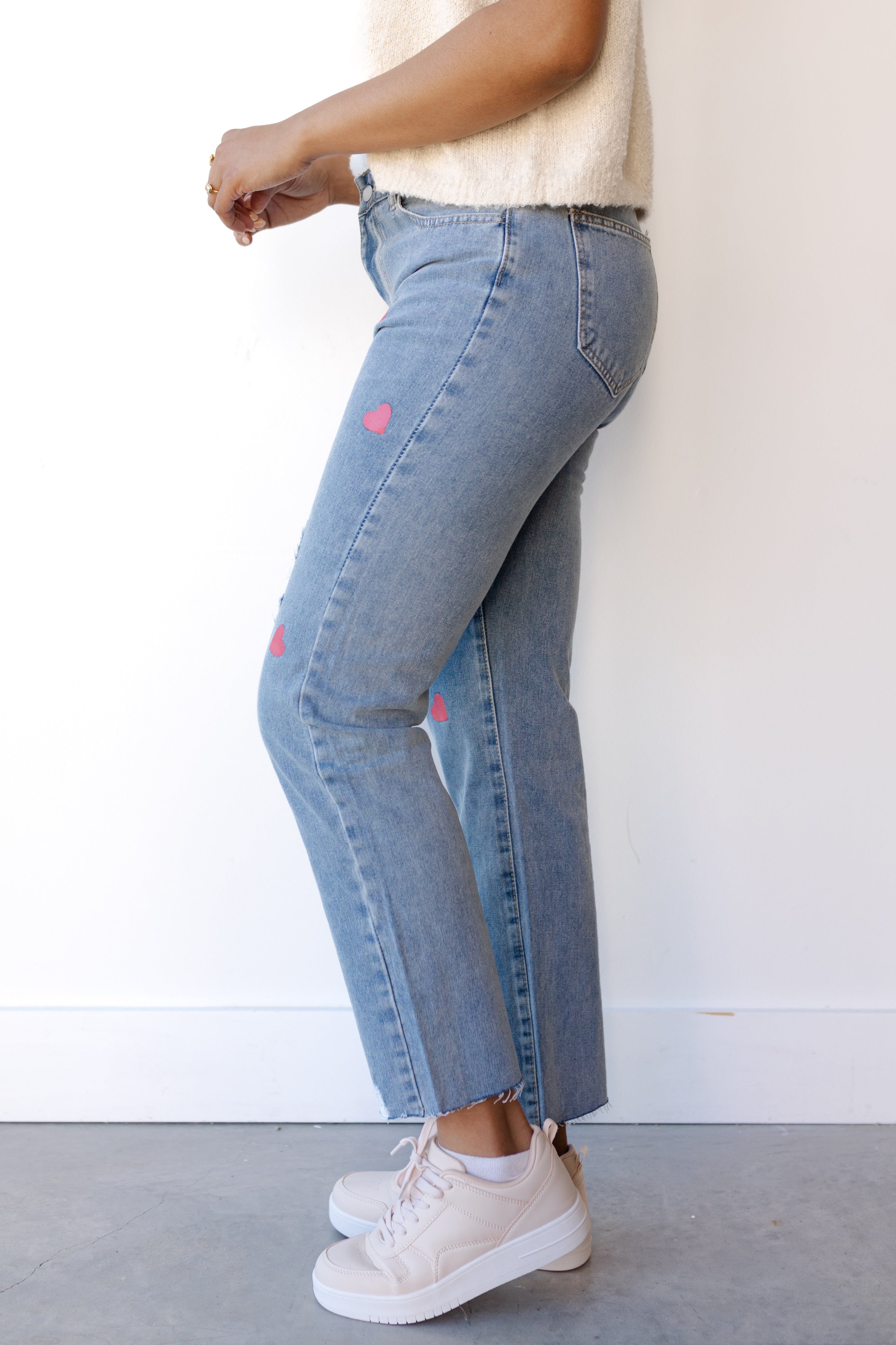 heart print jeans heart print jeans