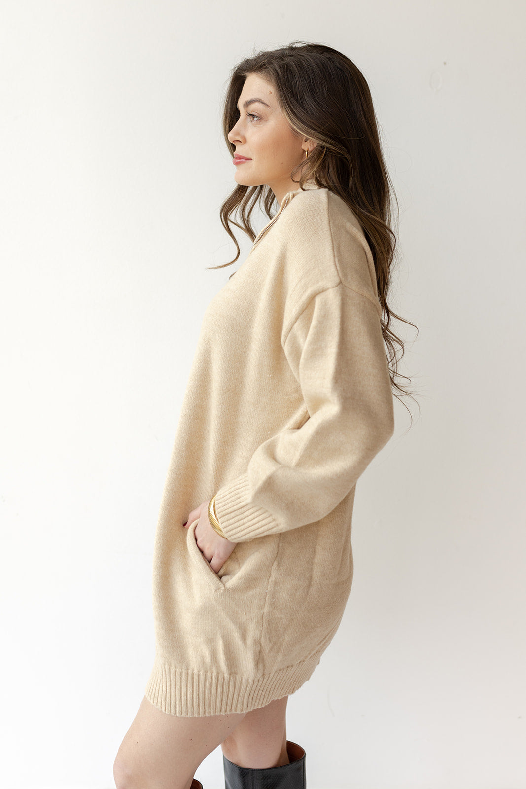 hadleigh half zip sweater dress hadleigh half zip sweater dress