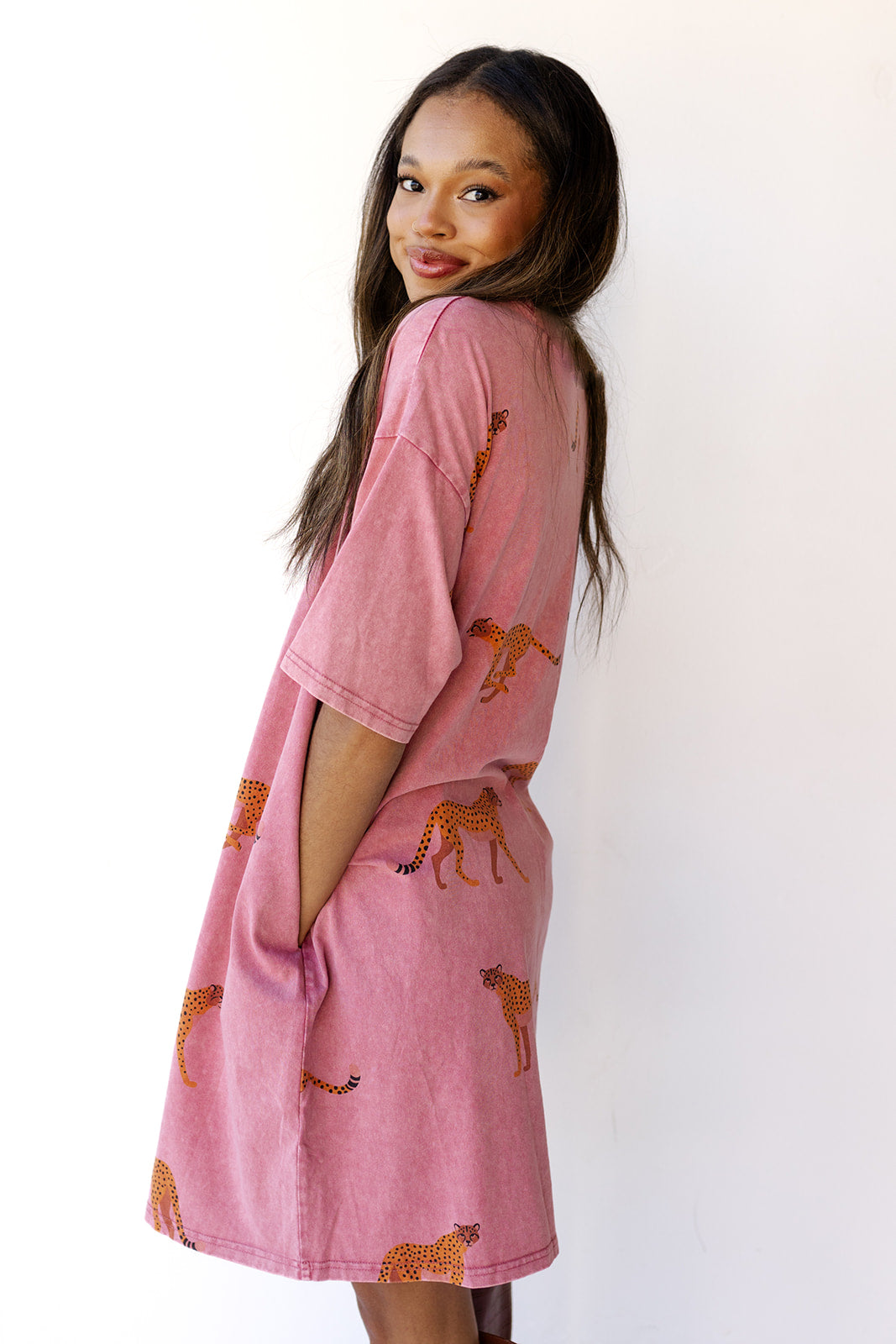 cheetah t-shirt dress cheetah t-shirt dress