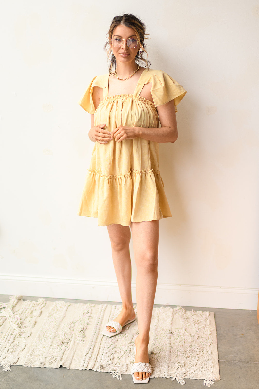 flutter babydoll mini dress flutter babydoll mini dress
