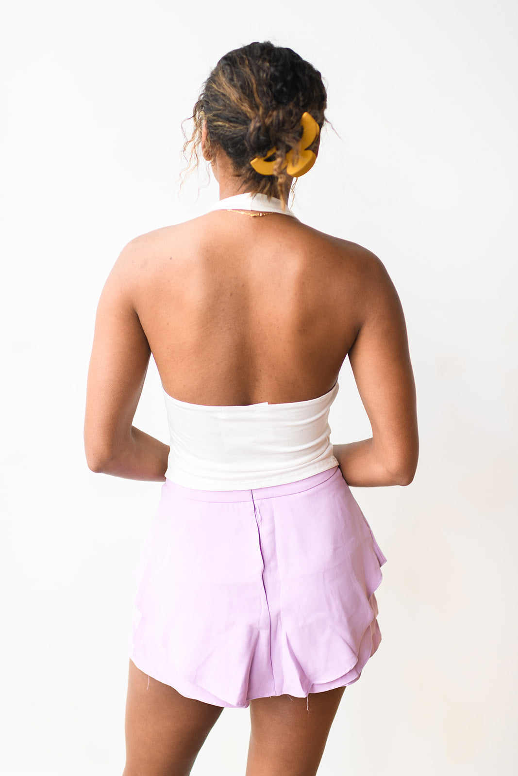 rouched halter crop top rouched halter crop top