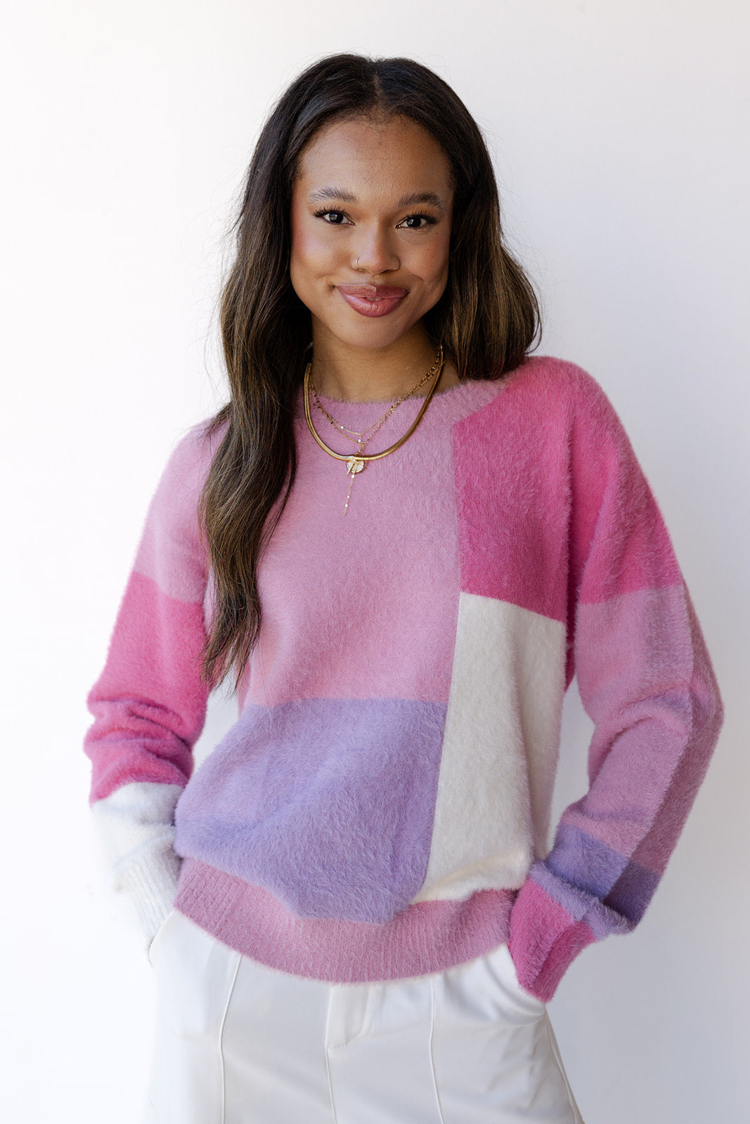 hope color block sweater hope color block sweater