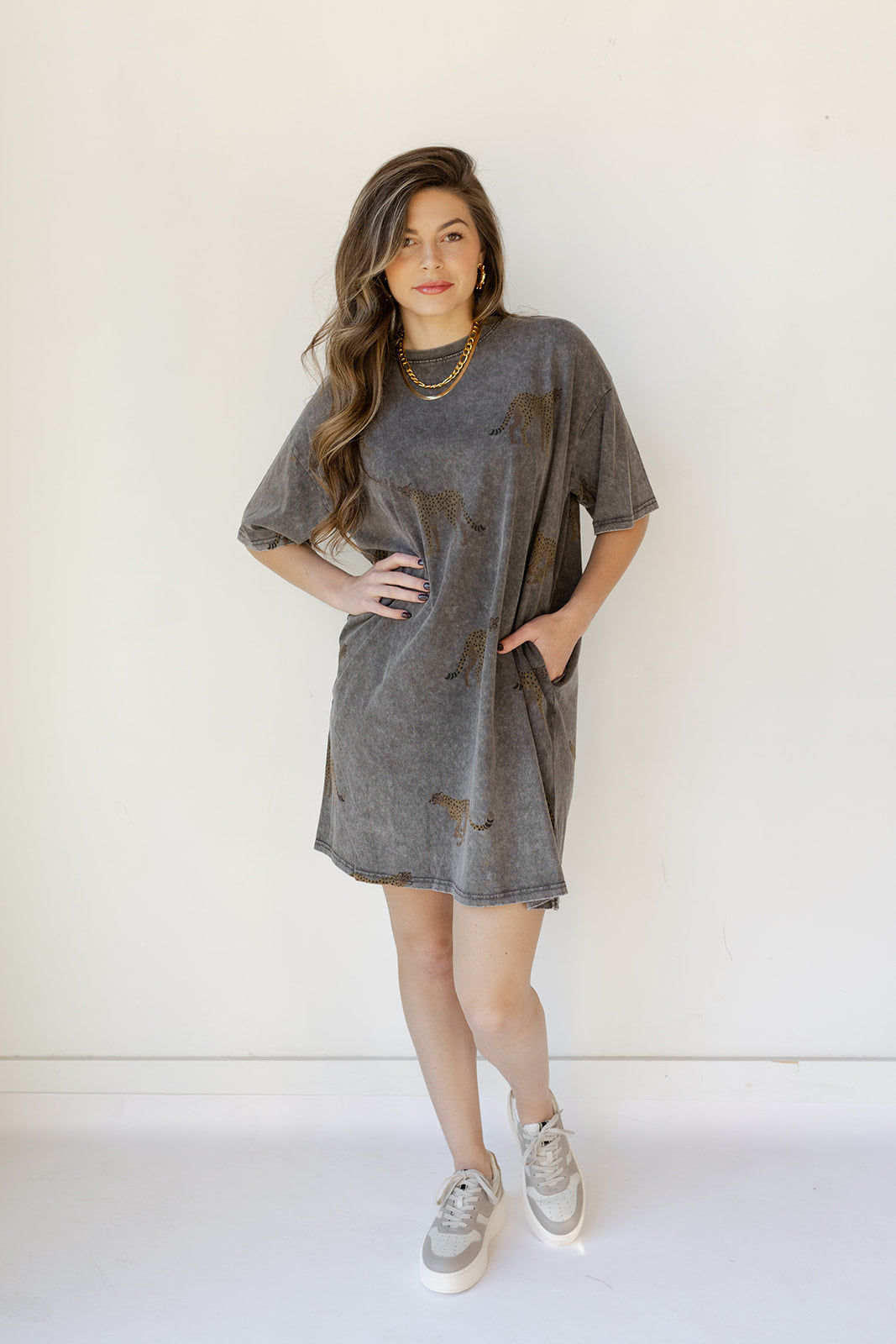 cheetah t-shirt dress cheetah t-shirt dress