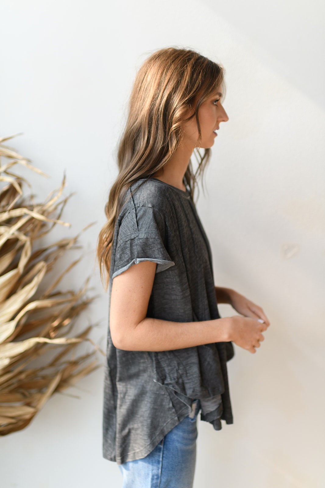 a-line washed knit top a-line washed knit top